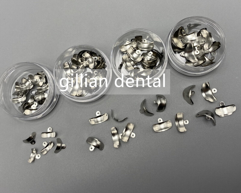 Dental Sectional Matrix Bands M4 3.5-6.5mm Metal Matrices Resin Clamp Clip Ring