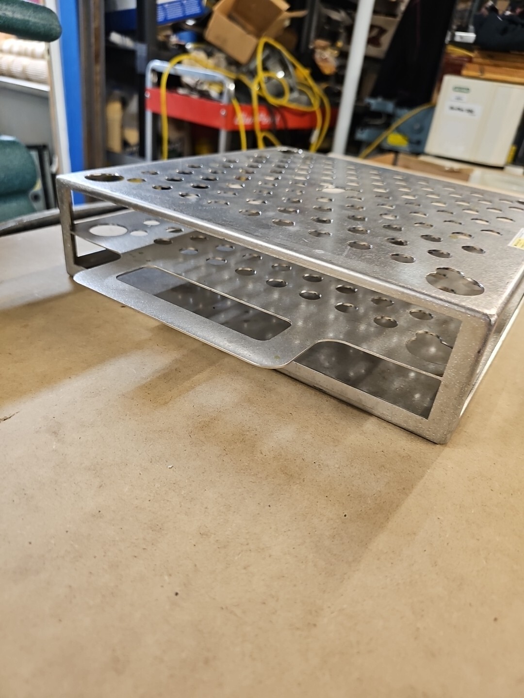 Industrial 101 Hole 2 TIER bottom 1/2″ Test Tube Rack Holder 12 x 16 x 3 SS?