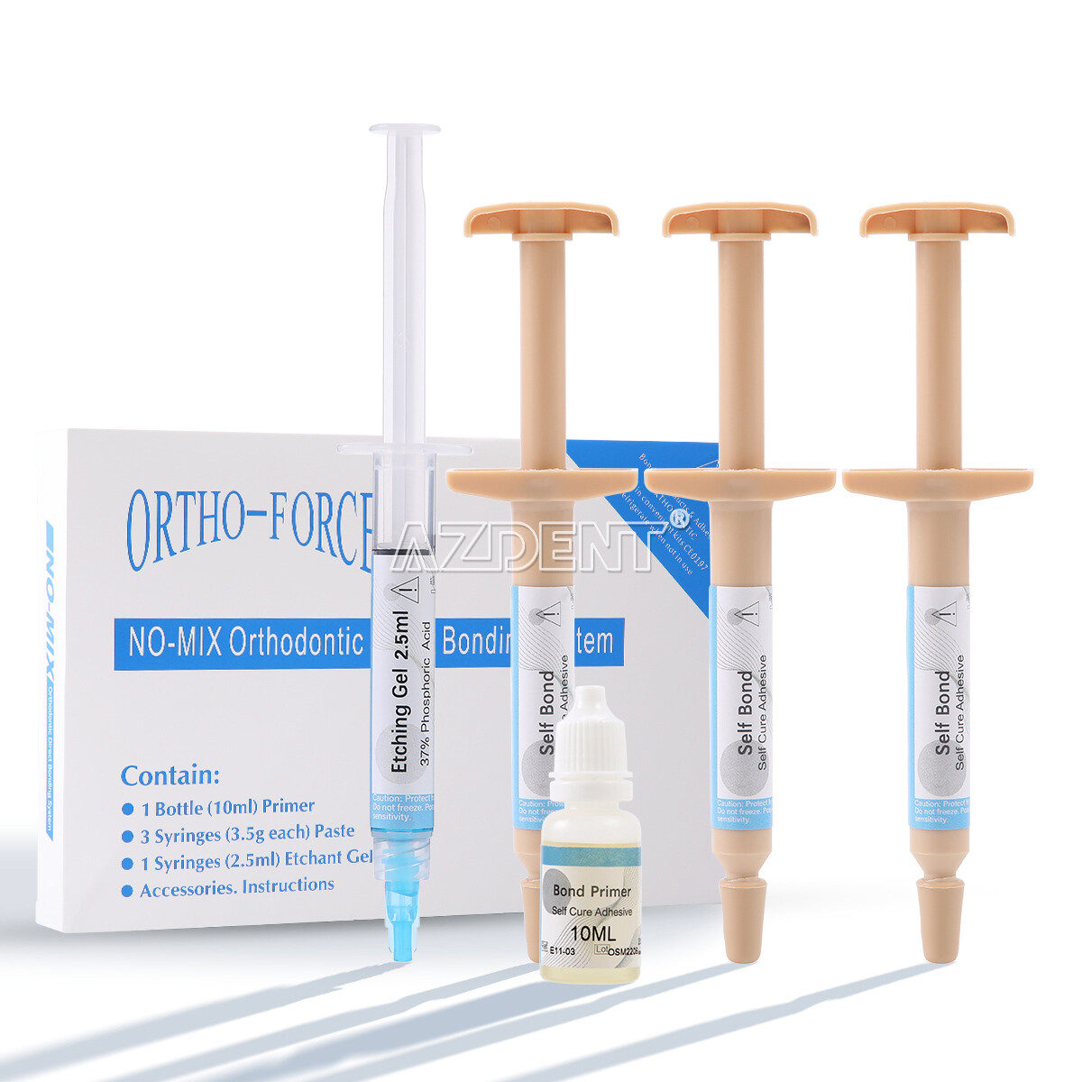 Dental Ortho Direct Bonding Mini/No-mix Resin /Light Cure Adhesive Bracket Kits