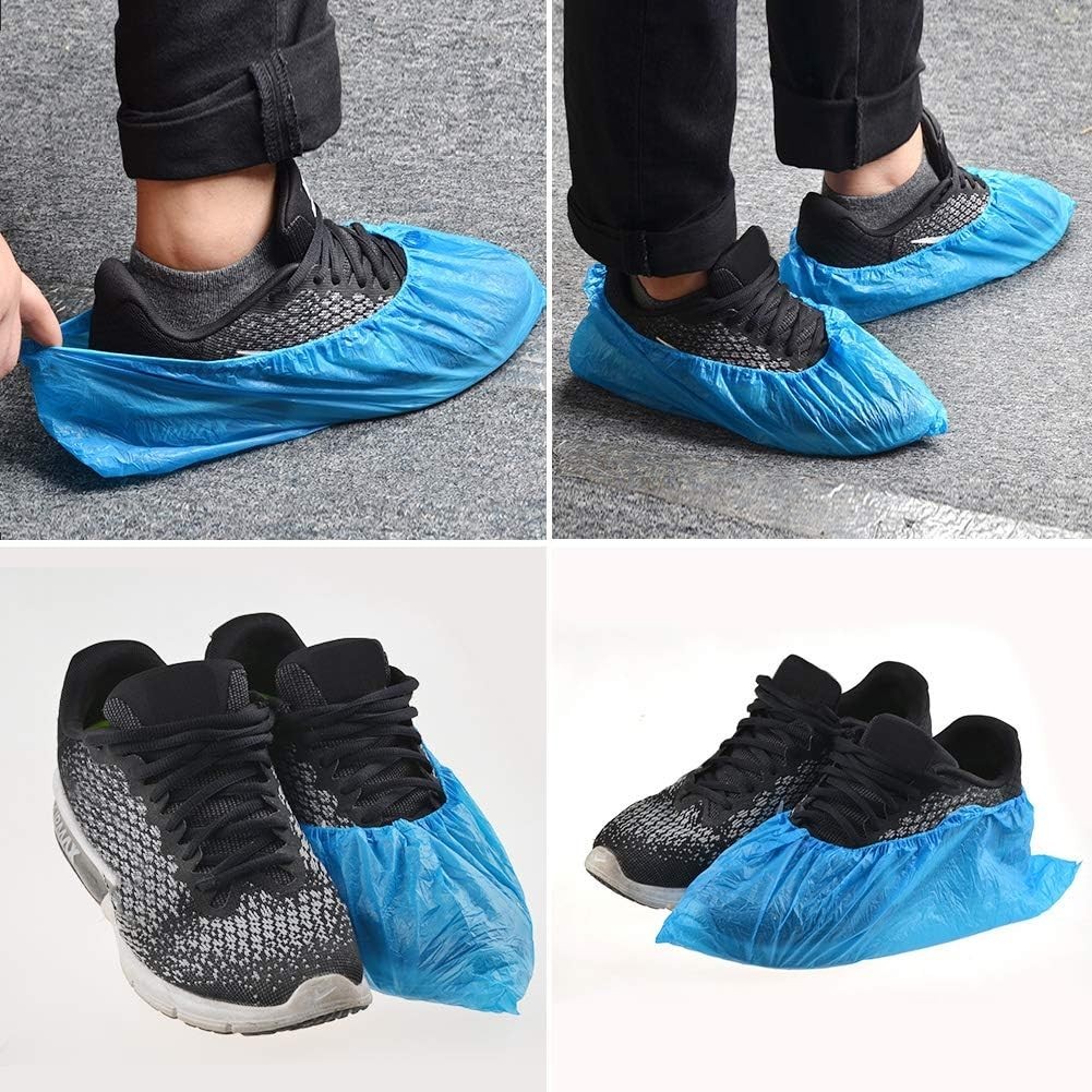 Durable Waterproof Shoe Covers – 100 Pack, Perfect for Indoor Protection