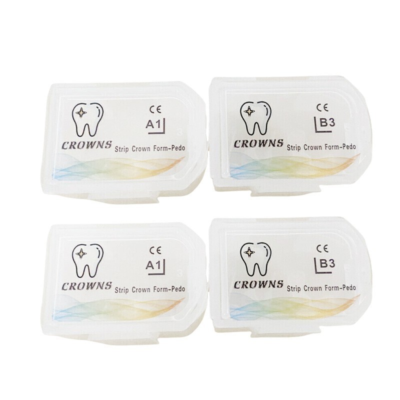 5 Pcs/Box Dental Resin Primary Kids Strip Crown Form-Pedo Kids Anterior Crowns