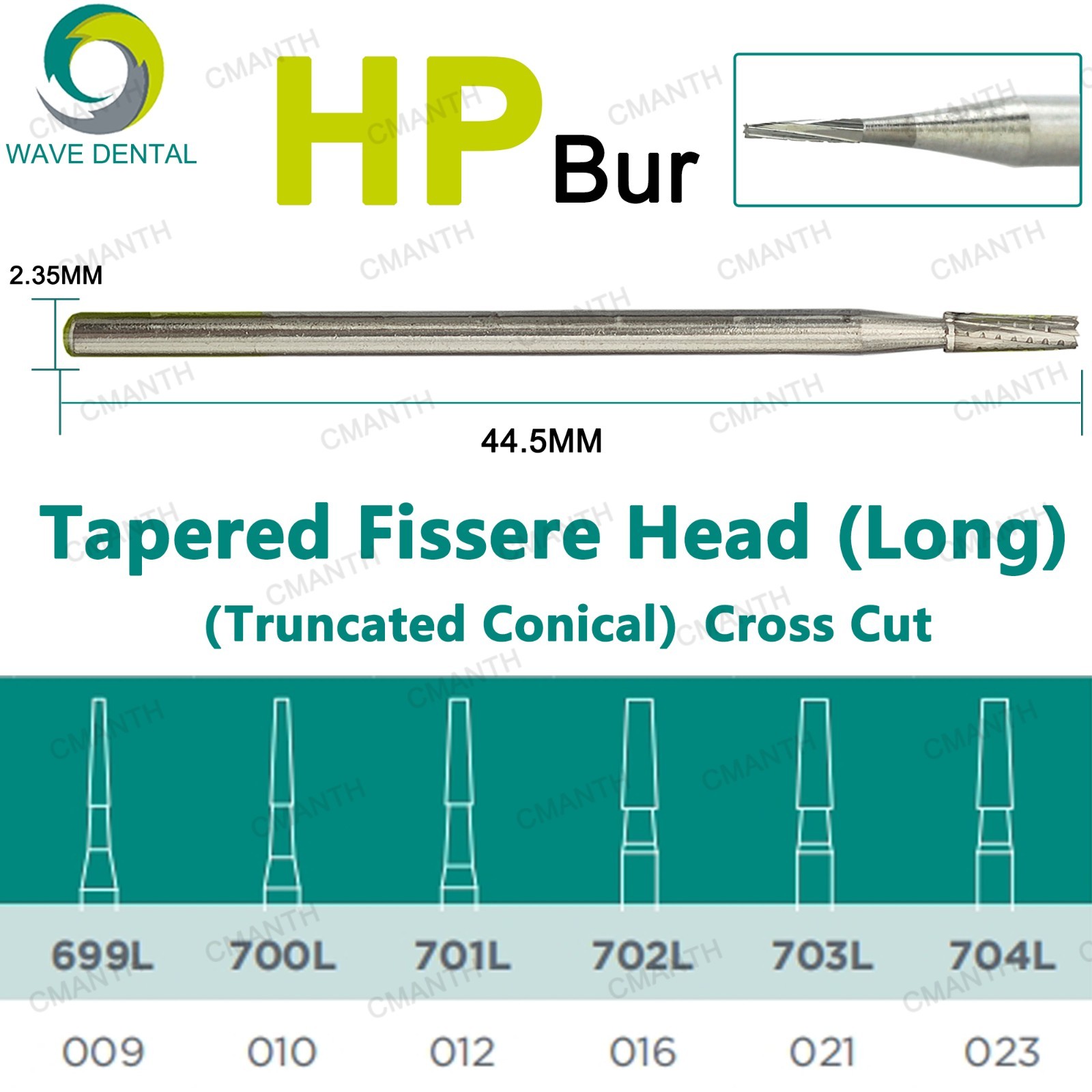 WAVE Dental Burs Tungsten Carbide Surgical Burs HP RA For Slow Speed Handpiece