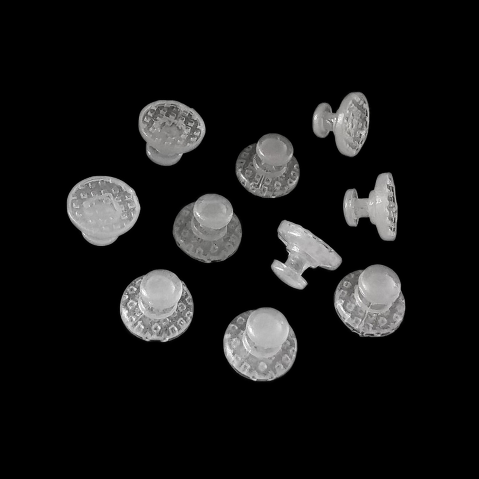 US 100Pcs/Pack Dental Ortho Ceramic Clear Lingual Buttons Bondable Round Base