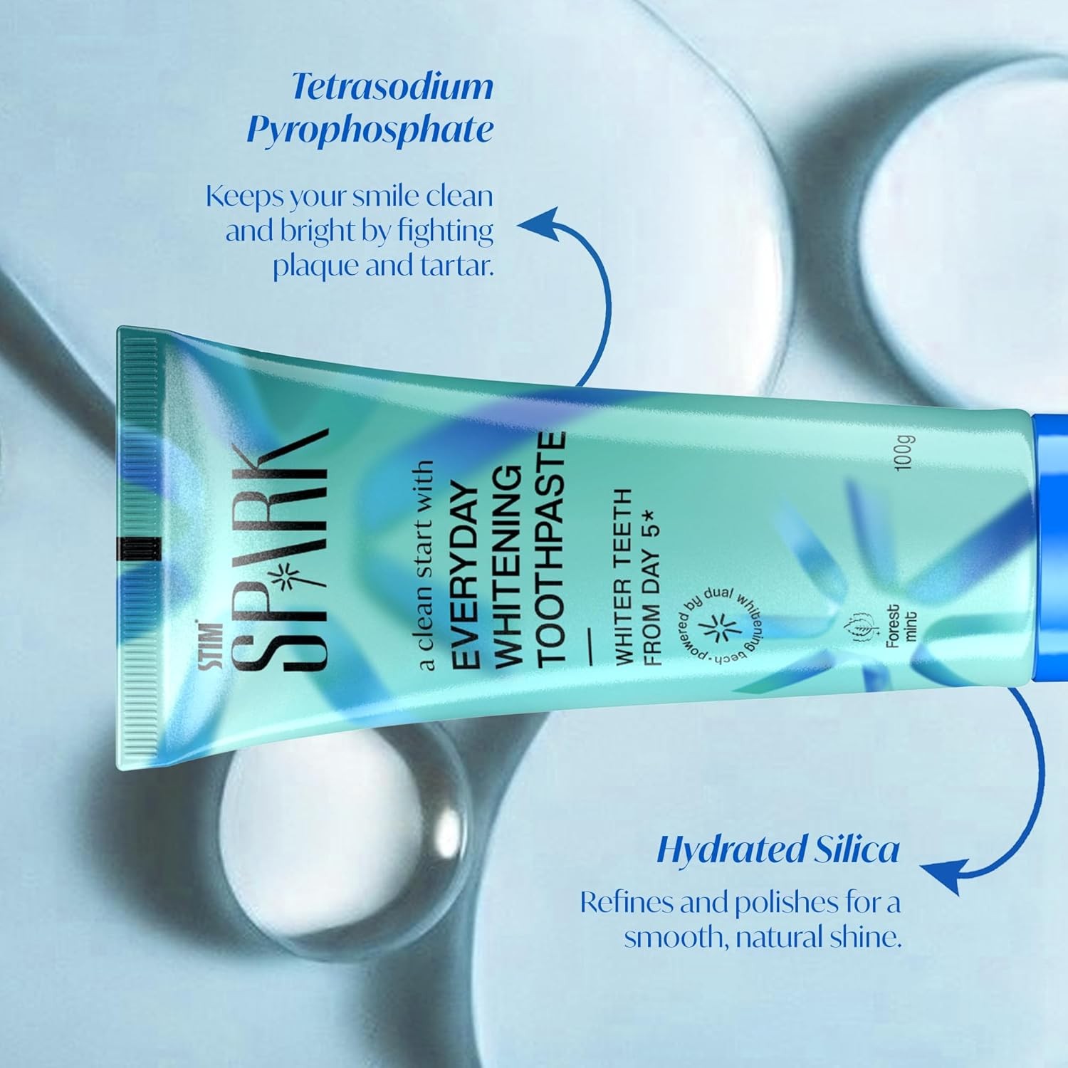 STIM Spark Everyday Whitening Toothpaste Whiter teeth from day 5 PACK OF 1PC