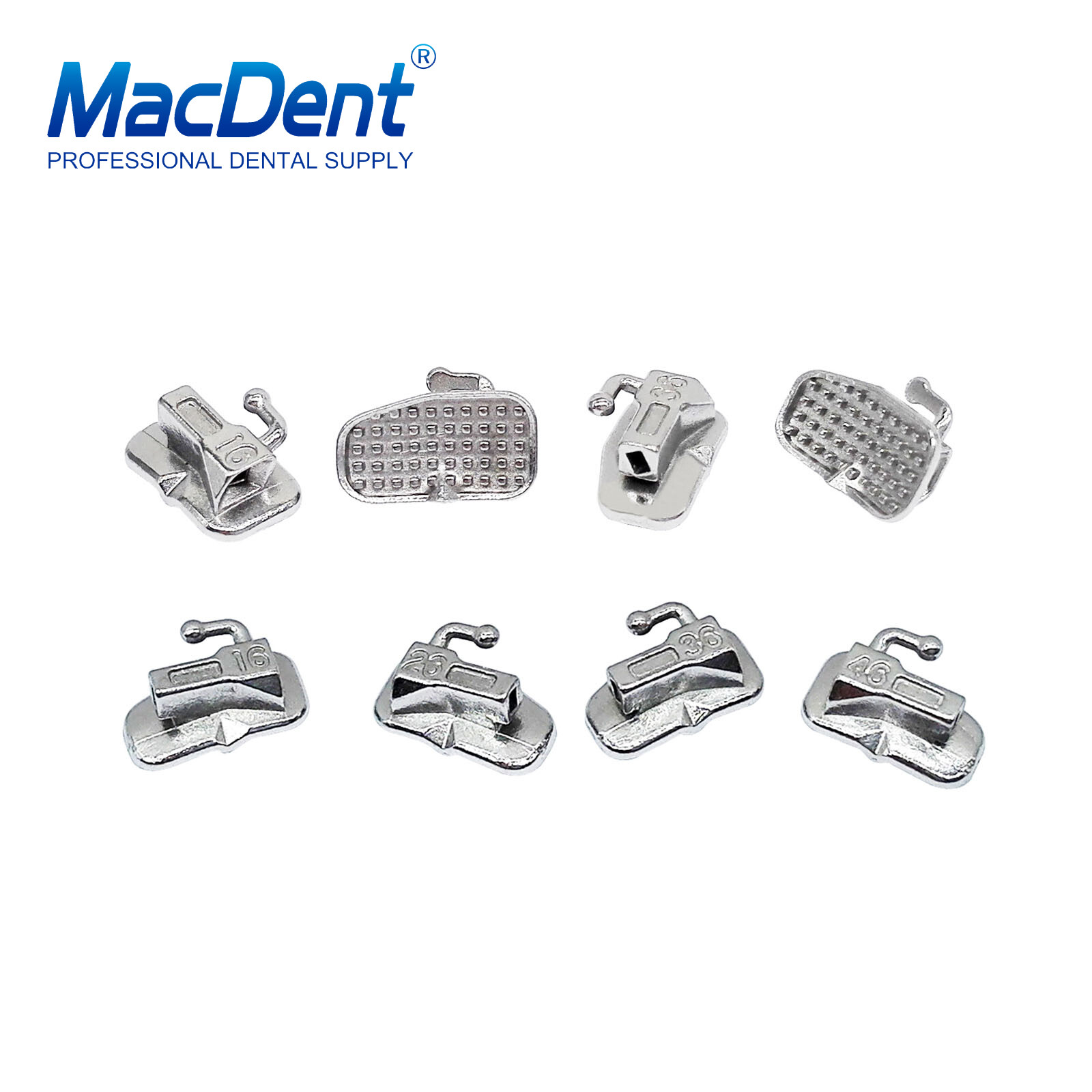 50Sets Dental MacDent Orthodontic Buccal Tubes Roth.022 1st Molar Bondable Tubes