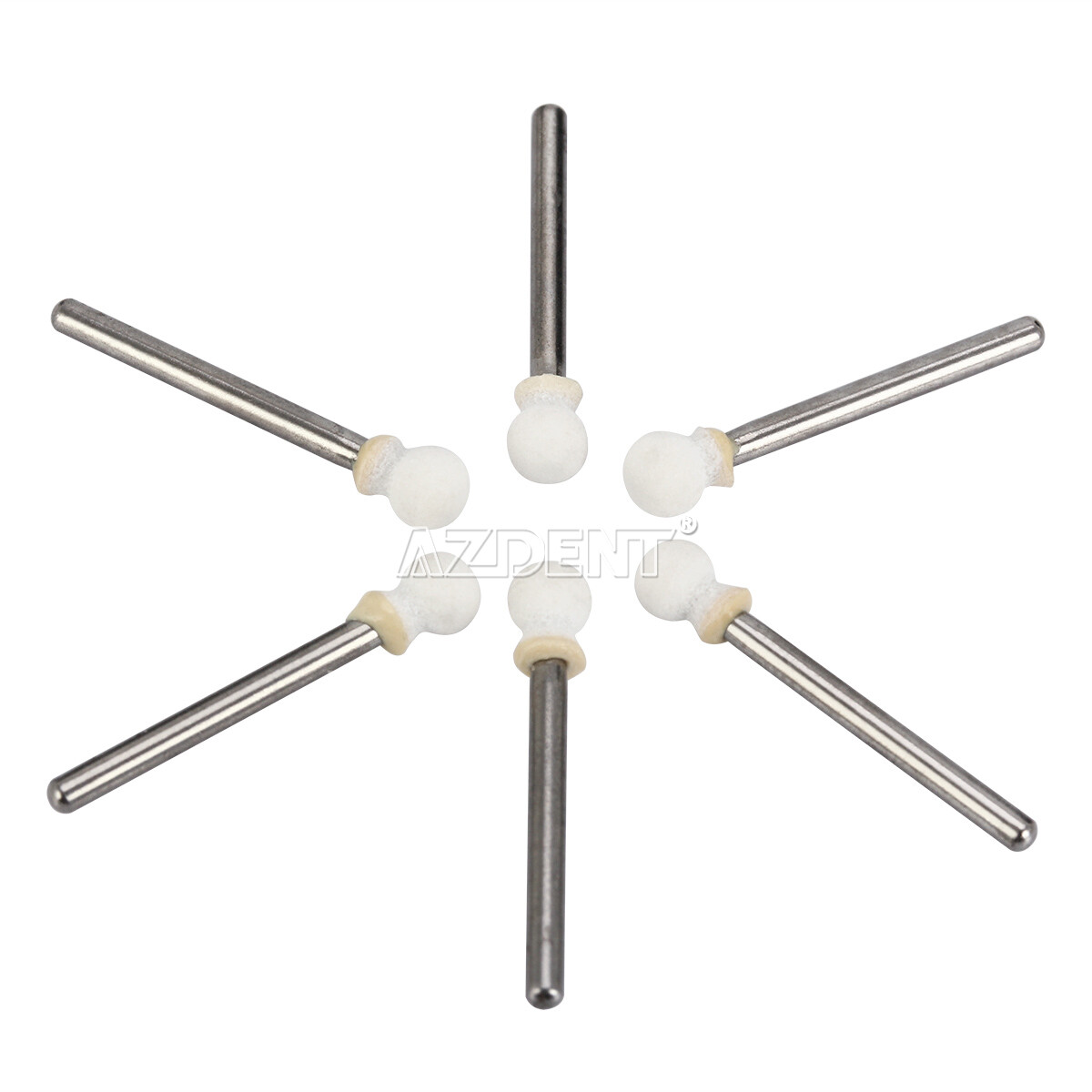 Dental White Polishing Stones Flame Cone Shape FG Burs Arkansas Stone