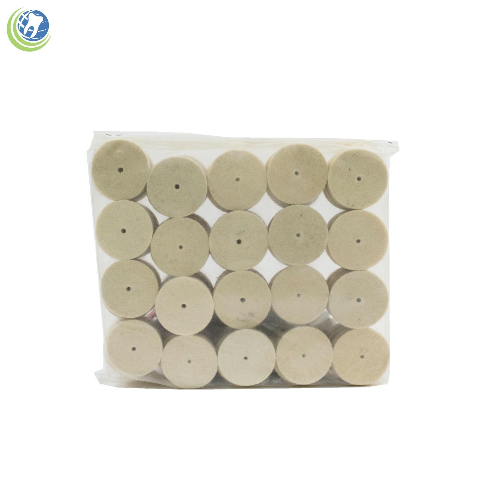 100 X HARD WOOL FELT POLISHING FINISHING BUFFING WHEEL DISCS DENTAL LAB ROTARY