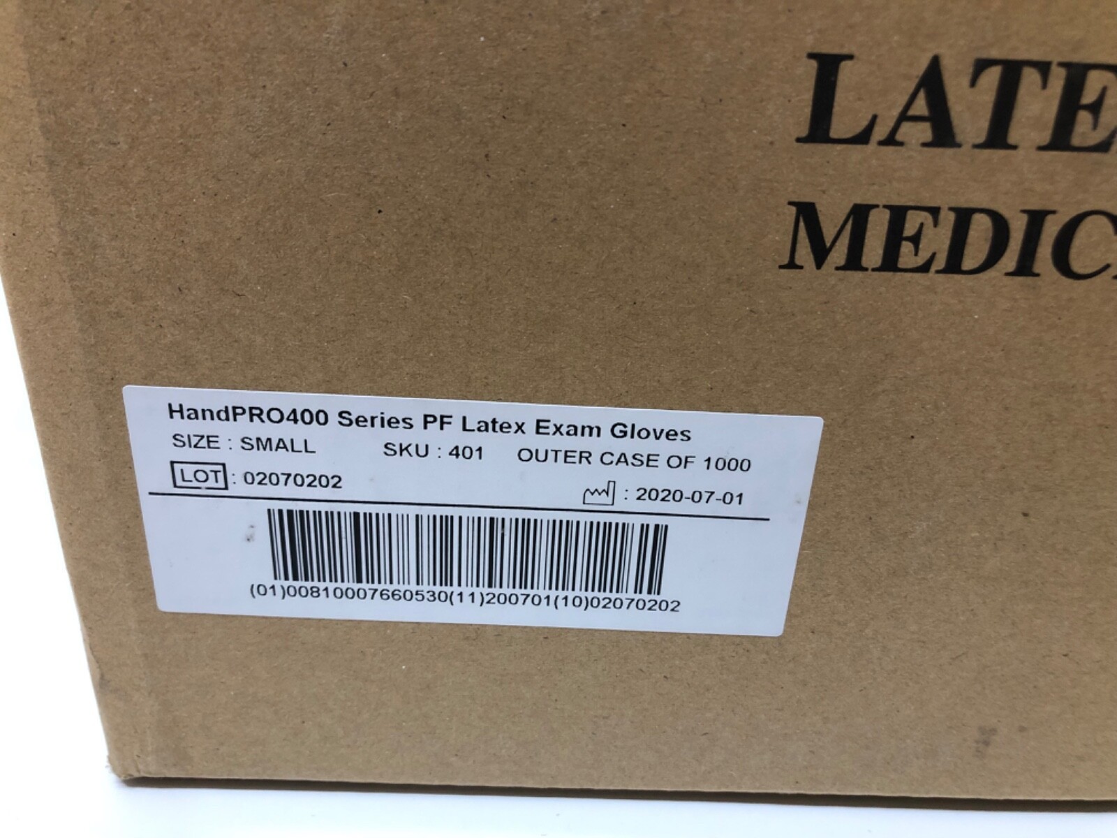 1000 Count Case – HandPRO 400 Latex Exam Gloves 6 Mil Heavy Duty Size Small