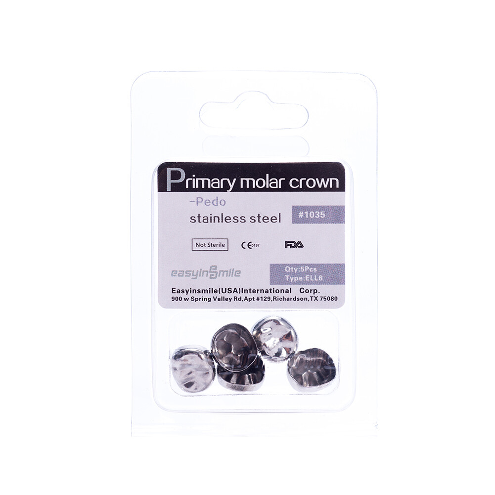 Pediatric Stainless Steel Primary Molar Crowns 5/48/96pc Dental Kids Restoration