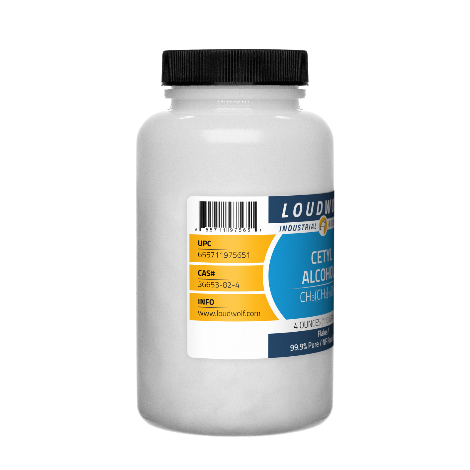 Cetyl Alcohol, 4oz, NF Food Grade, Sturdy Bottle, SHIPS SAME DAY
