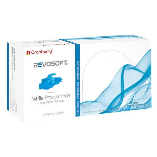 Cranberry Revosoft Nitrile Exam Gloves Powder-free Size Large 3000ct