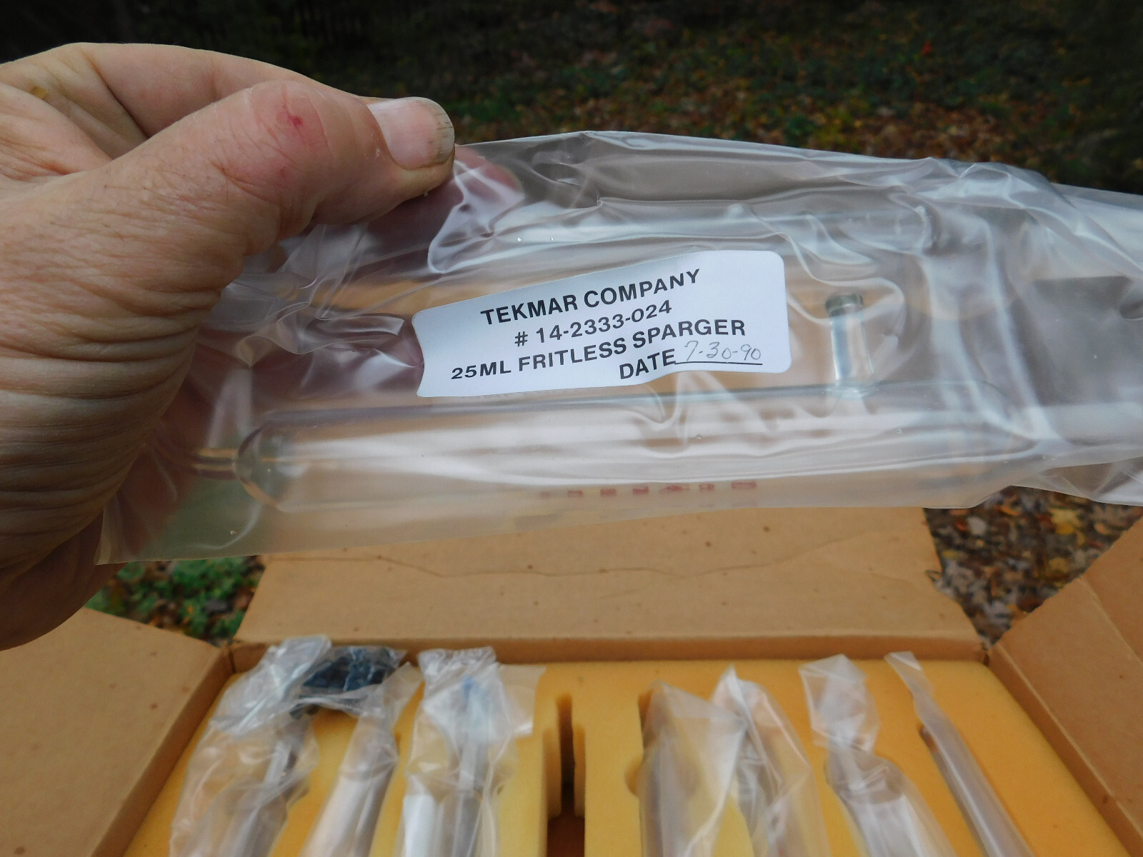 1 Tekmar 25ml Fritless Sparger 14-2333-024 GLASS Lab Equipment