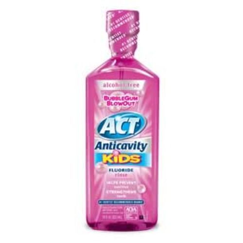 Act Kids Anti-cavity Fluoride Rinse, Bubble Gum 1oz Bottles, 48/Case.