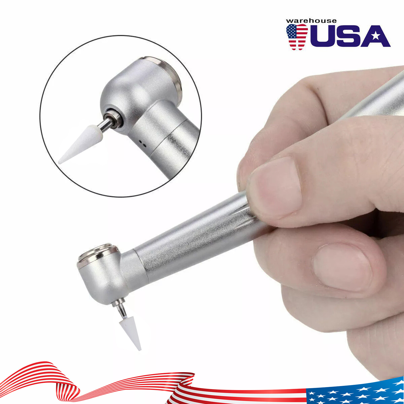 Dental White Stone High Speed Polishing Burs FG Cone shape Aluminum Oxide DL