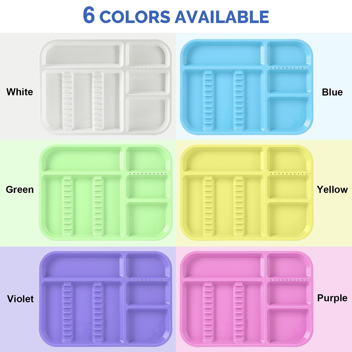 Dental Autoclavable Plastic Instrument Set Up Flat Tray /Divided Tray Size B