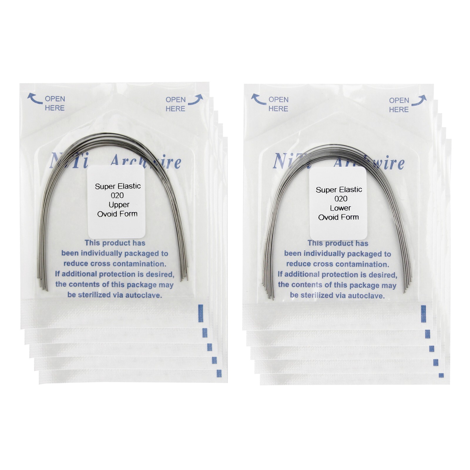100PCS Dental Orthodontic Arch Wire Niti Super Elastic Round Rectangular Ovoid
