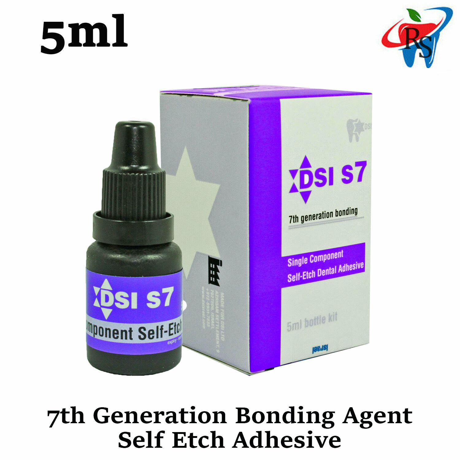 Dental Adhesive Bonding Self Etching One component Light Cured 5ml