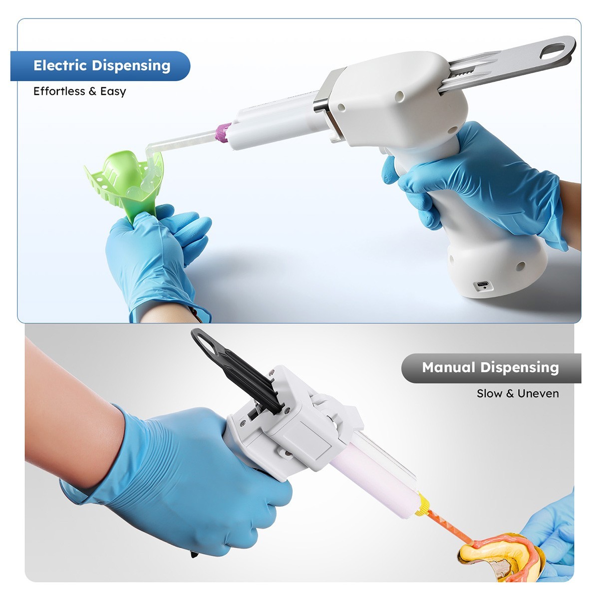 1:1/2:1 Dental Automatic Impression Mixer Dispenser Gun Mixing Electric Machine