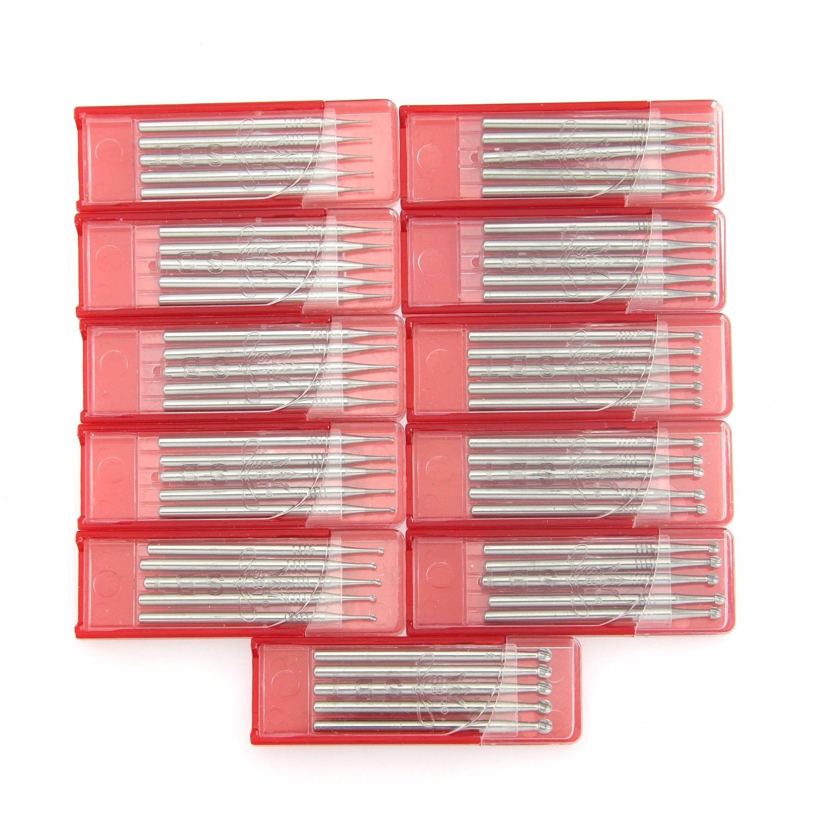 5 Pcs/Box Dental Tungsten Carbide Burs Drill 44.5mm HP for Straight Handpiece