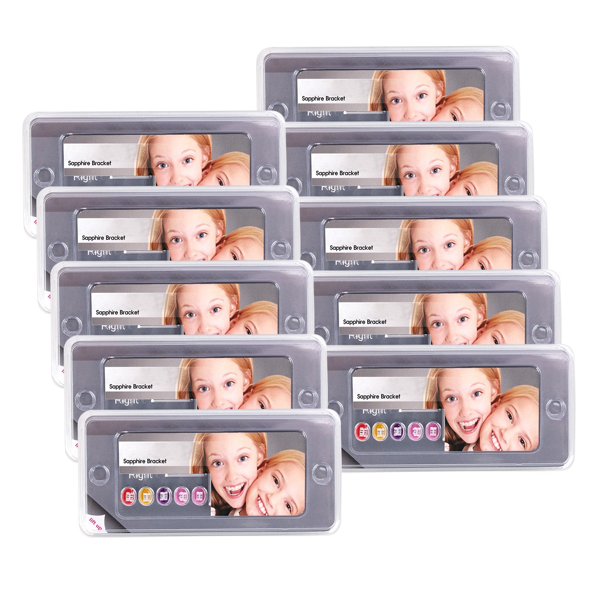 AZDENT Dental Orthodontic Clear Ceramic Brackets Braces Roth. 022 Hooks 3 4 5