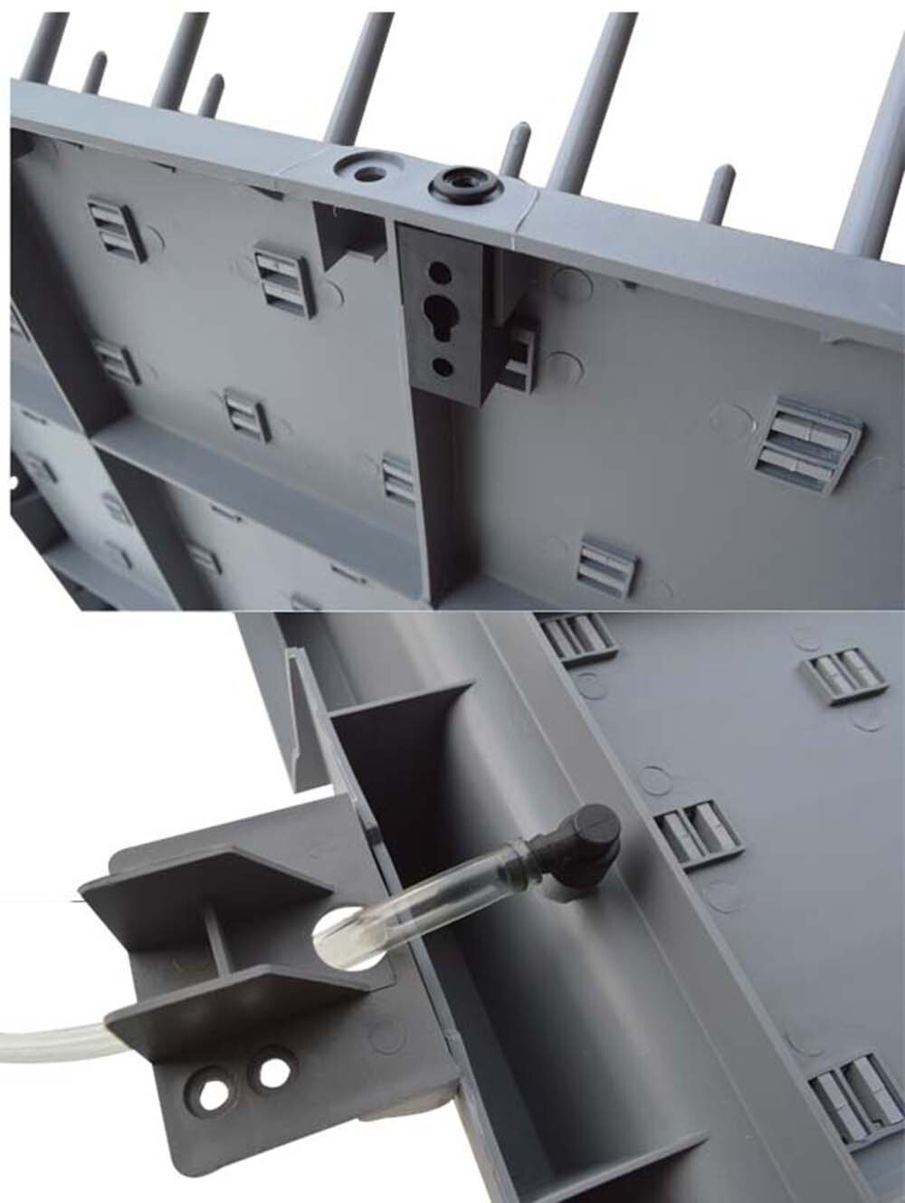 Detatchable 52-Pegs PP Drying Drip Rack Desk/Wall-mount for Test Tubes Flasks