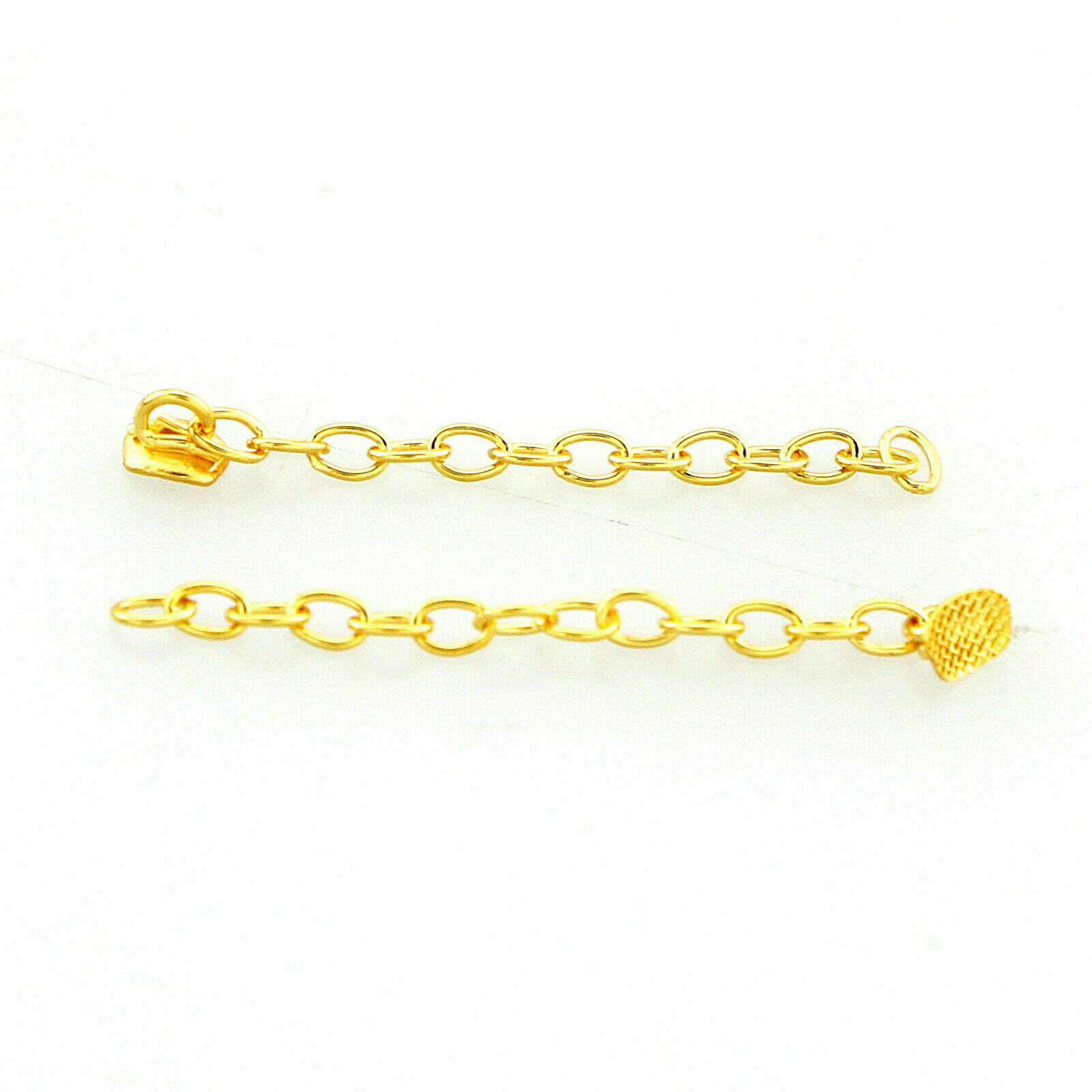 6pcs Dental Ortho Traction Chain Round Button with Chain Gold Plated Easyinsmile