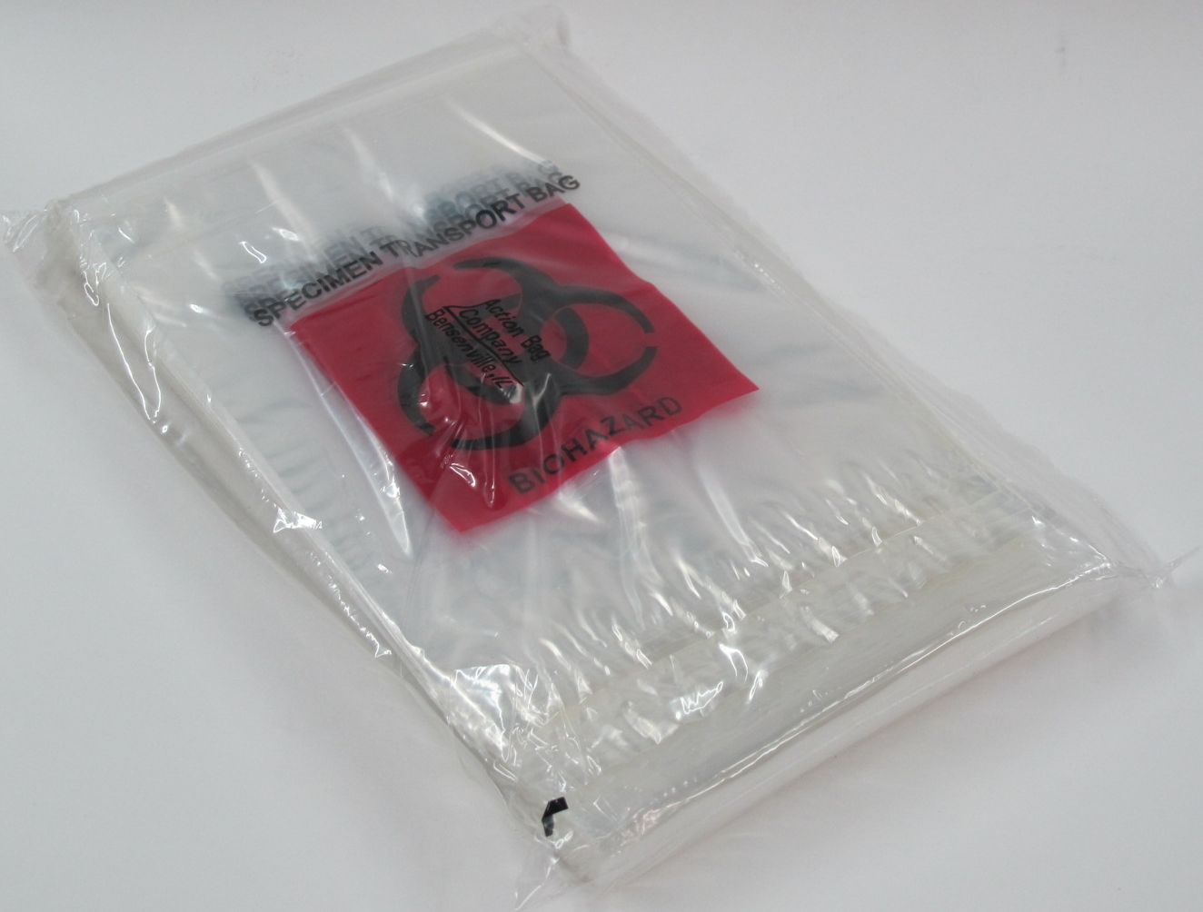 200-Pack Biohazard Bags 6″x9″ Econo-Zip Specimen Transport 1.7mil 3 Wall + Pouch
