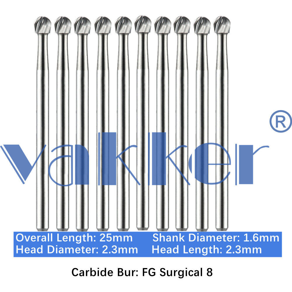 10/Pack Dental Surgical Carbide Burs Latch Type RA SURG Burs Low Speed RA1/4 RA1