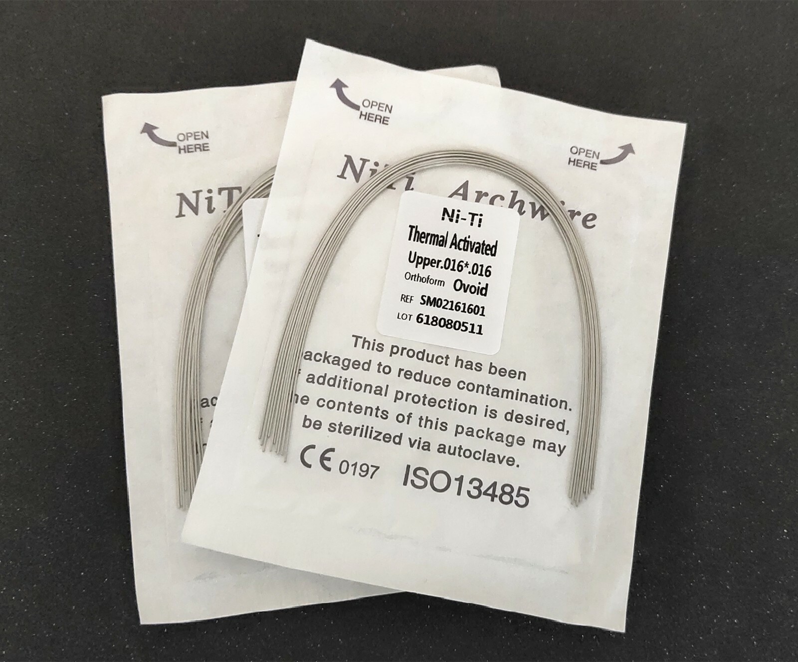 100 Packs Dental Thermal Activated NITI Arch Wire Rectangular Dental Bows Ovoid