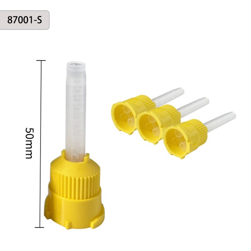 Dental Oral Impression Mixing Tips Yellow Short 5cm/Long 7cm 50Pack