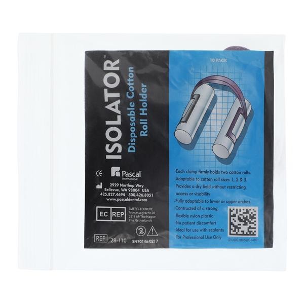 Pascal 28-110 Isolator Disposable Cotton Roll Holders 10/Pk