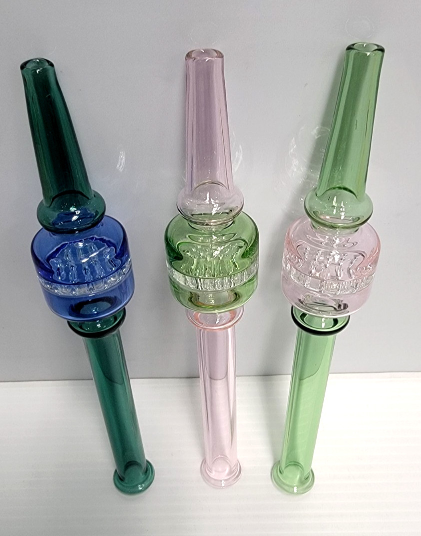 6″ Beautifully Designed Premium Glass Piece Straw – Assorted Colors