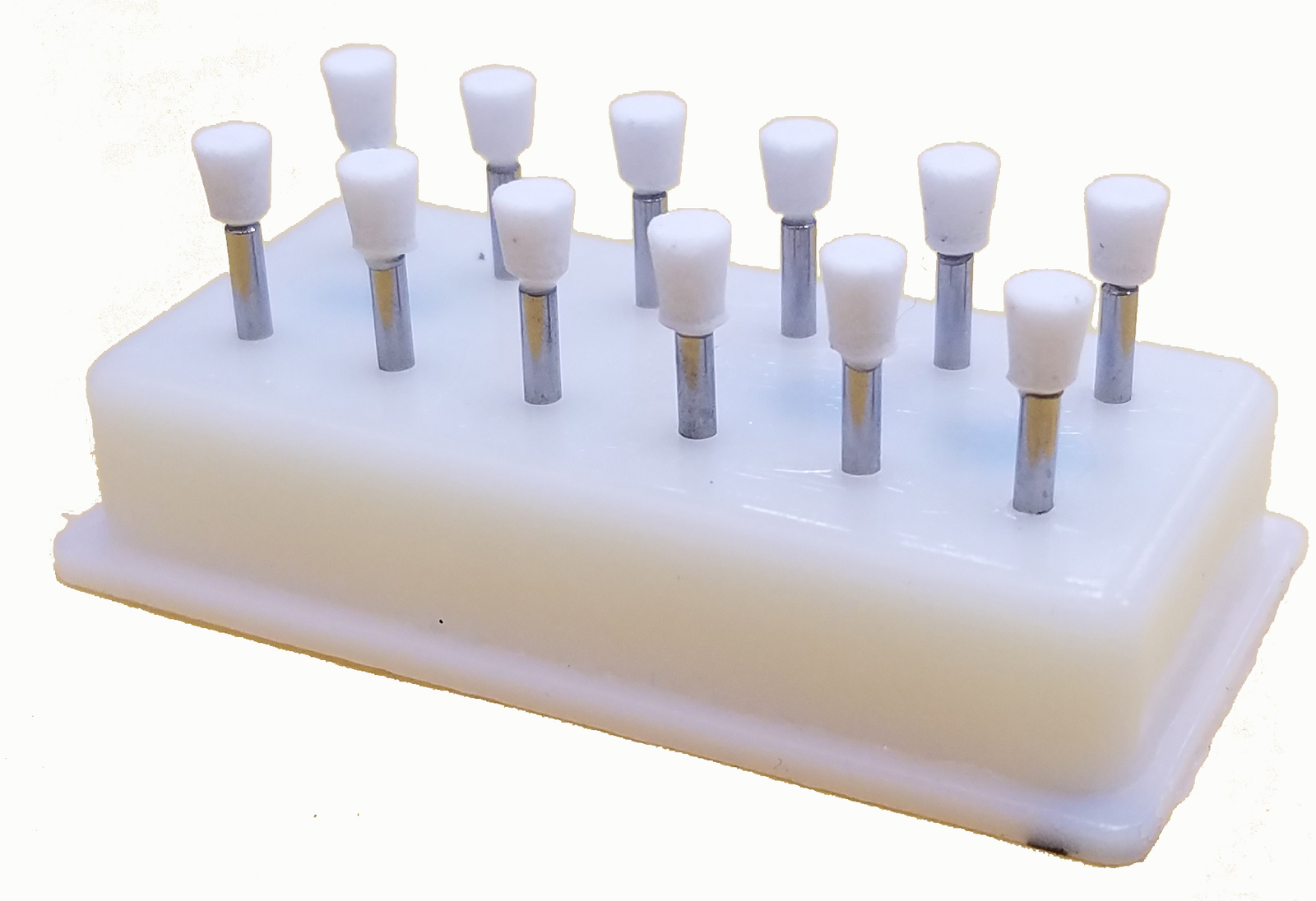 JSP® WHITE MOUNTED ARKANSAS STONES, INVERTED CONE (ic1) box of 12(ab408)