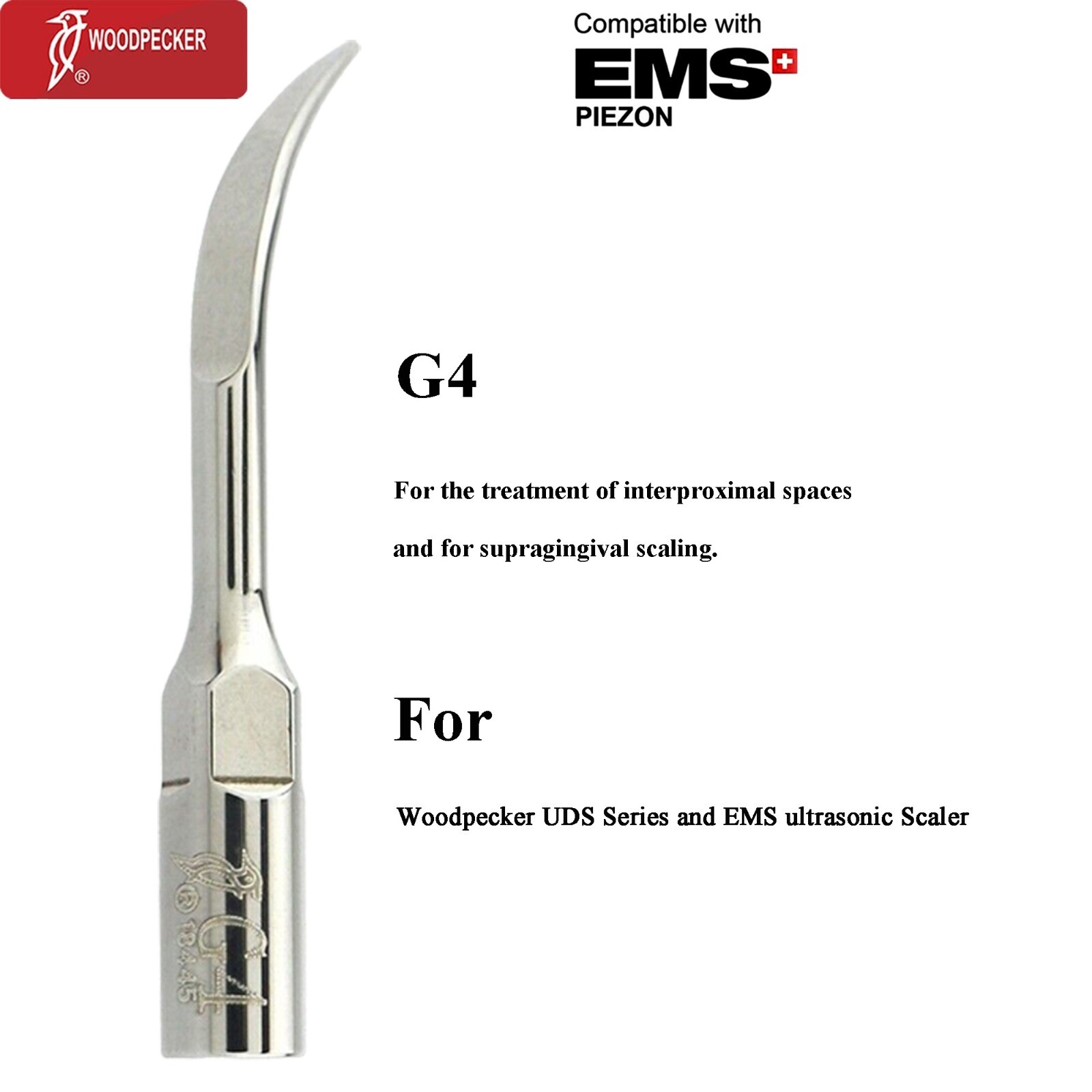 Woodpecker Dental Ultrasonic Scaler Handpiece HW-5L Piezo Tips P1 EMS PIEZON LED