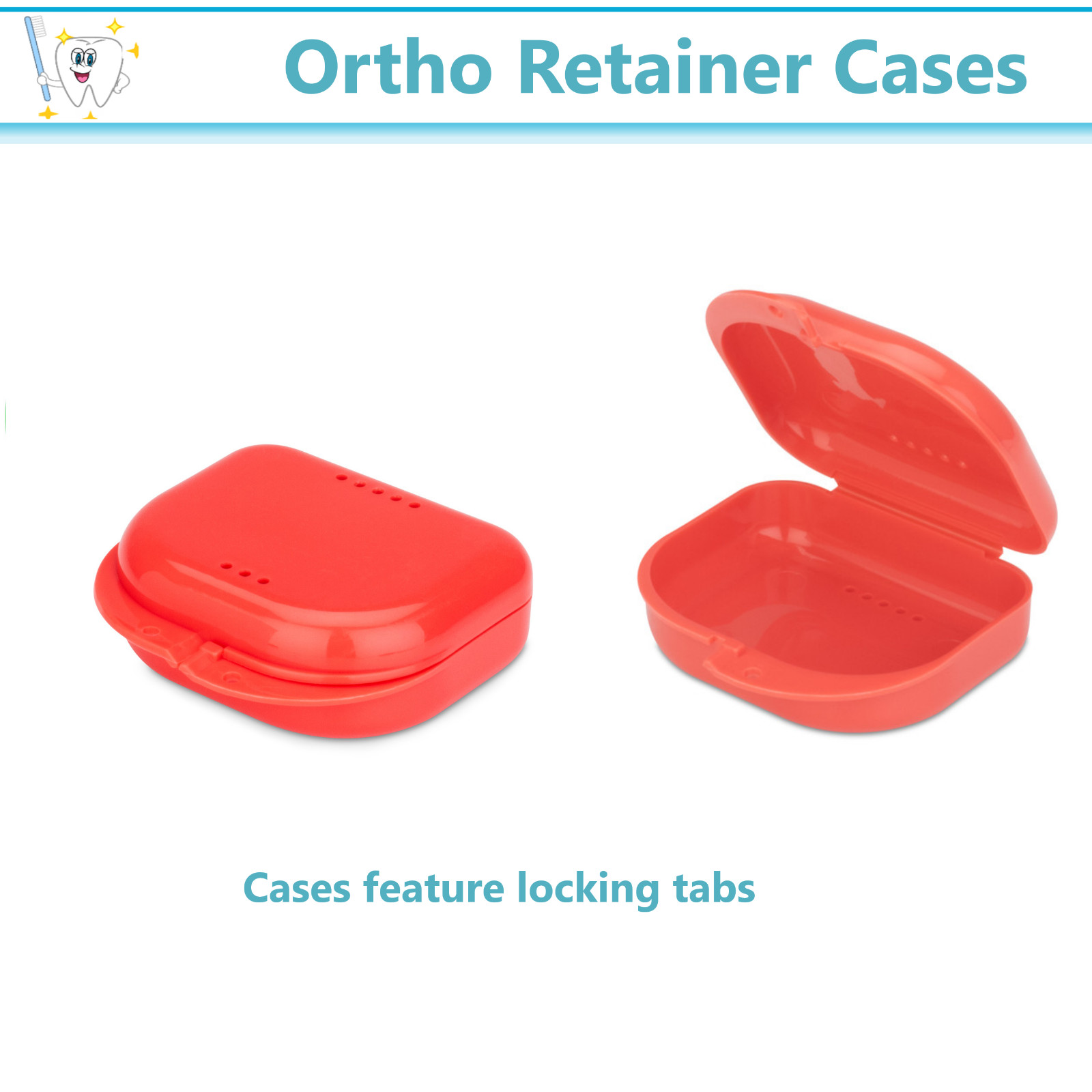 Dental Denture Box Retainer Box Carrier 4W x 2in x 2in Upto 200 Retainers/Case