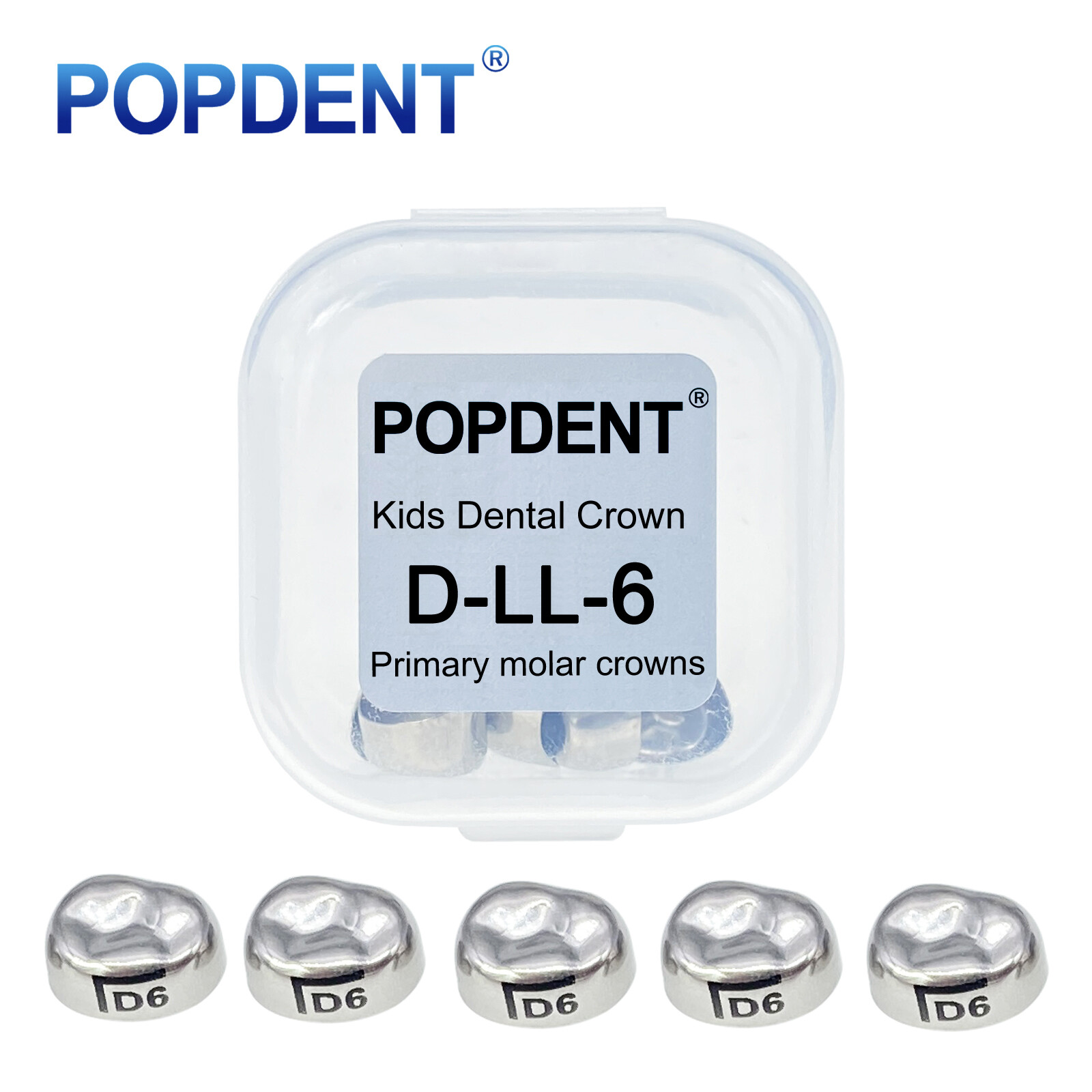 5Pcs Dental Kids Crown Primary Molar Pediatric Crowns stainless steel 48 Sizes