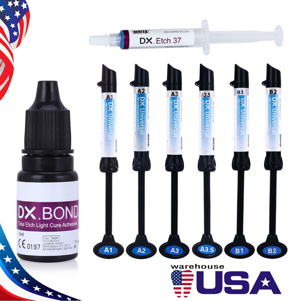 Dental Universal Light Cure Composite Resin/Etching Gel/Bonding Adhesive