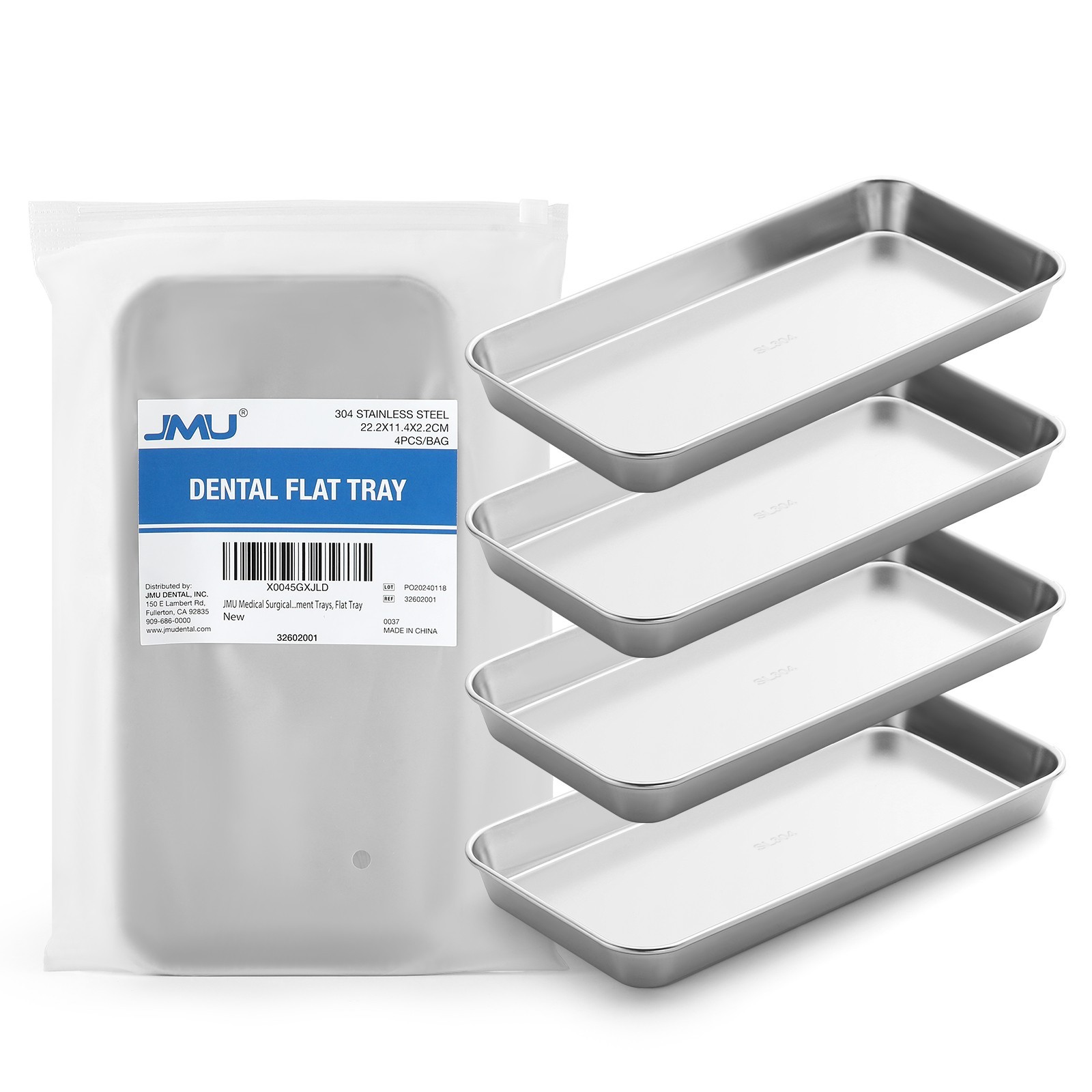 Dental Medical Stainless Steel Instrument Tray Tattoo Flat Trays 3 Sizes