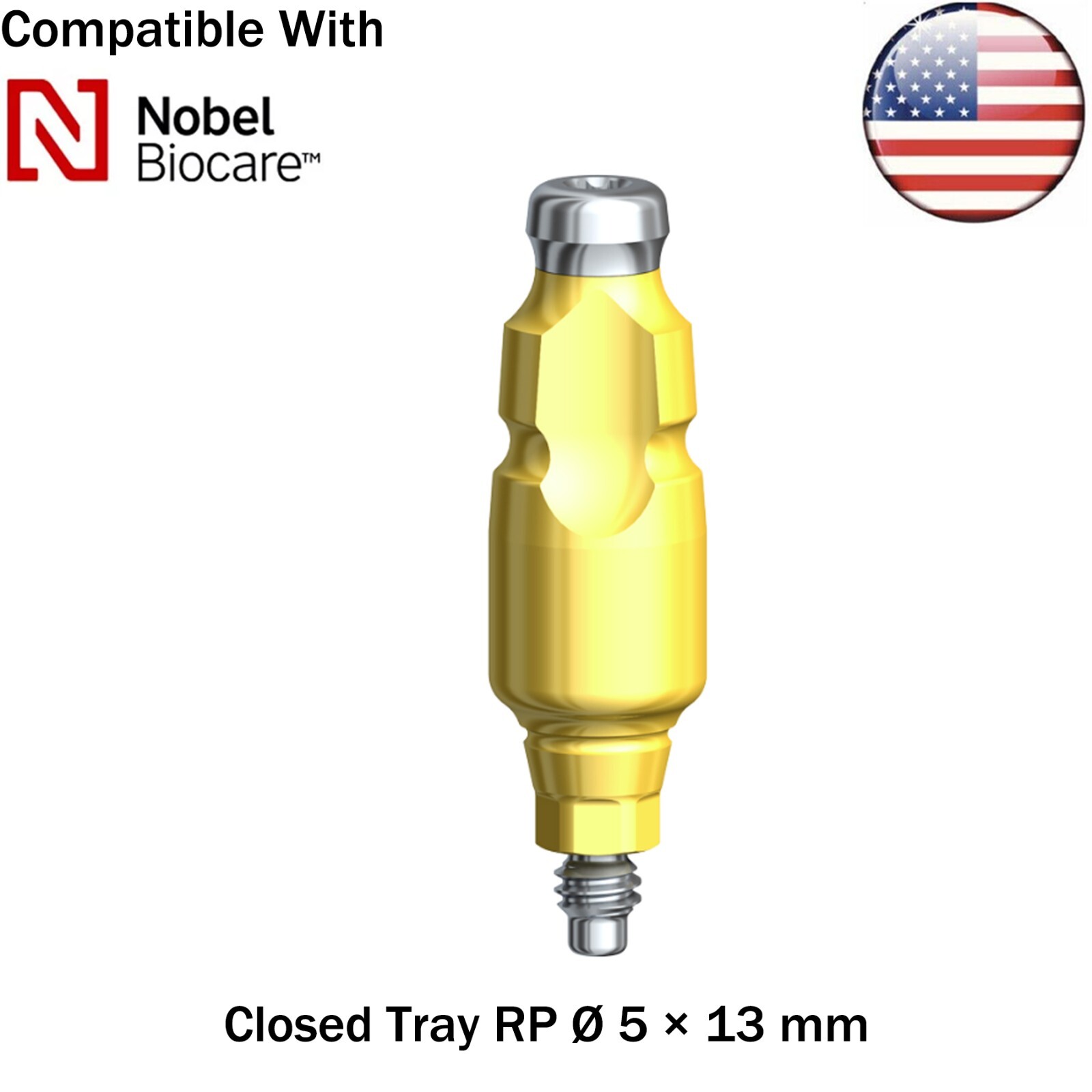 US Dental fits Nobel Biocare Active Impression Transfer Coping Close Tray NP/RP