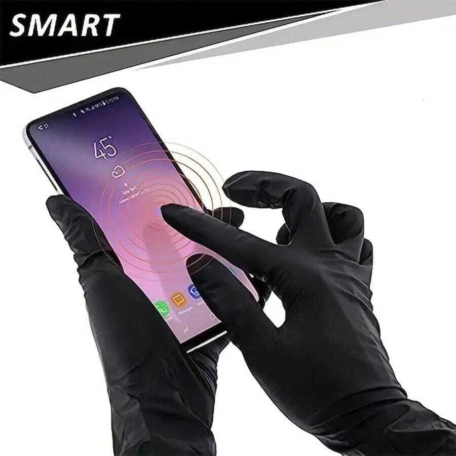 10 Pcs Disposable Nitrile Gloves M-Size Thick Powder Free Gloves for Men & Women