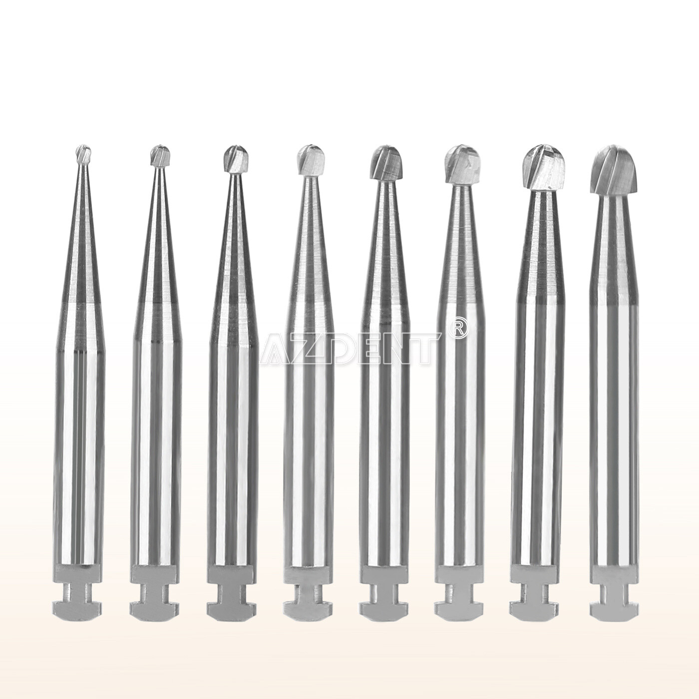 AZDENT Dental Round Tungsten Steel Carbide Burs RA1-RA8 for Low Speed Handpiece