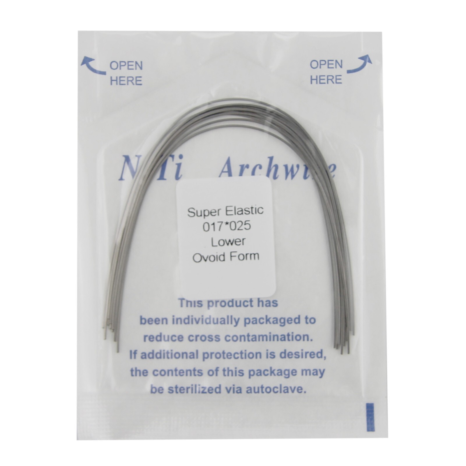 US 100PCS Orthodontic Niti Arch Wire Super Elactic Ovoid Form Round Rectangular