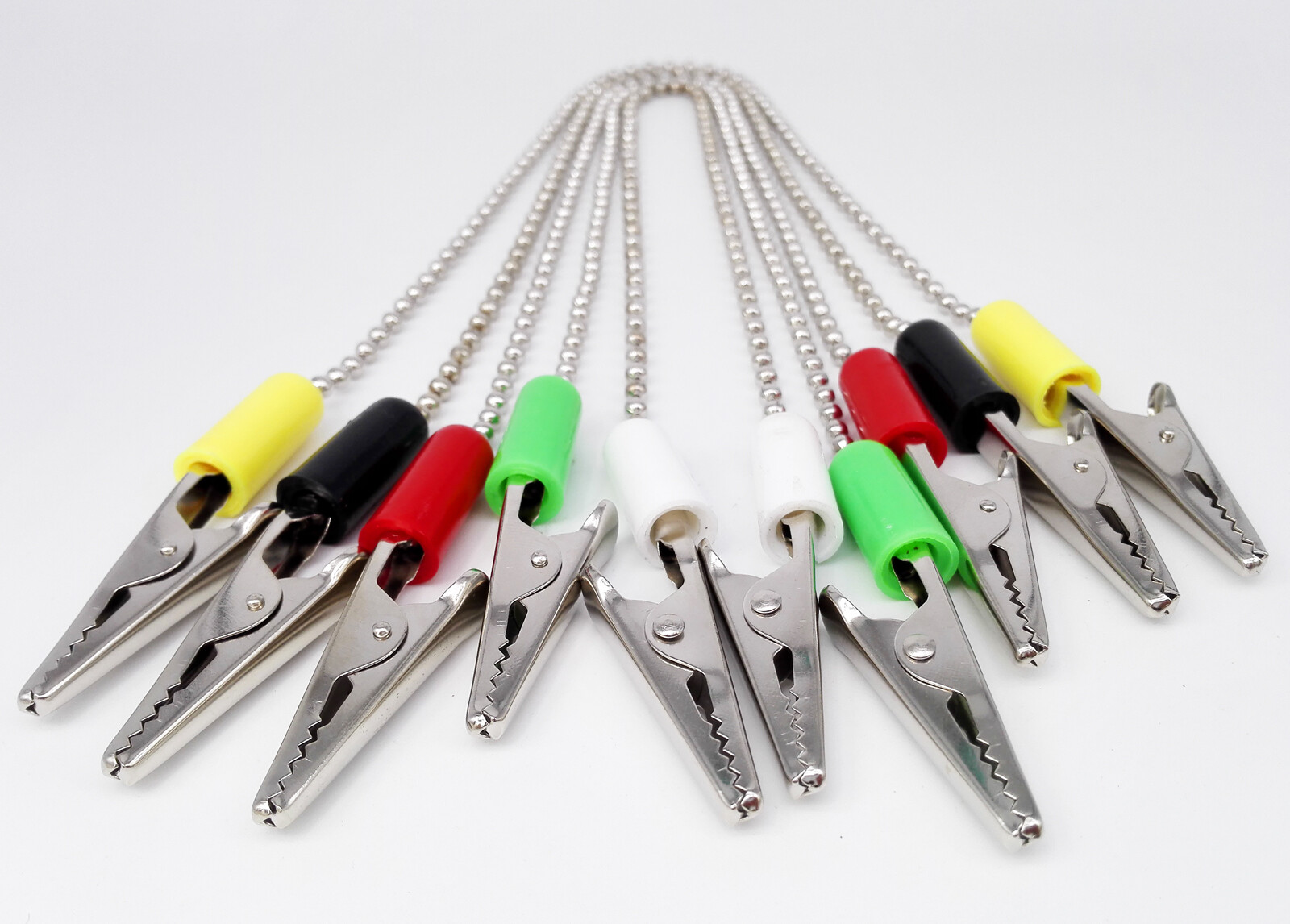 Dental Patient Bib Clips Chains Napkin Holder Flexible Coil Ball 1 / 5 / 10pcs