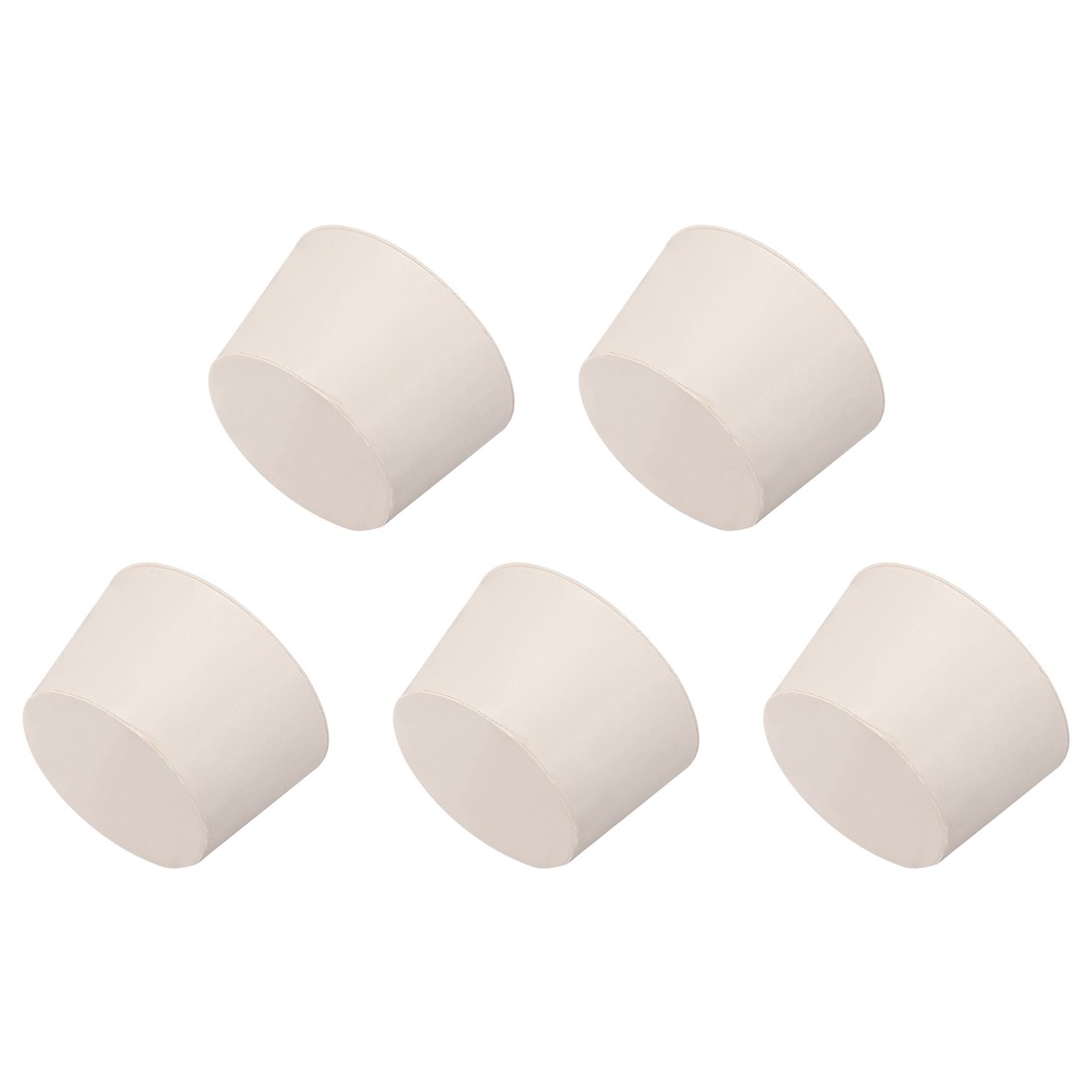 White Tapered Shaped Solid Rubber Stopper for Lab Tube Stopper Size 11,5Pcs