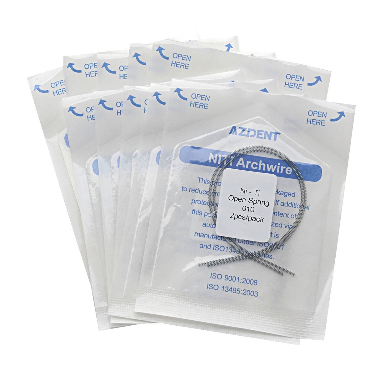 AZDENT 1 Bag Dental Orthodontic Niti Open Coil Spring Niti Alloy 0.008″-0.014″