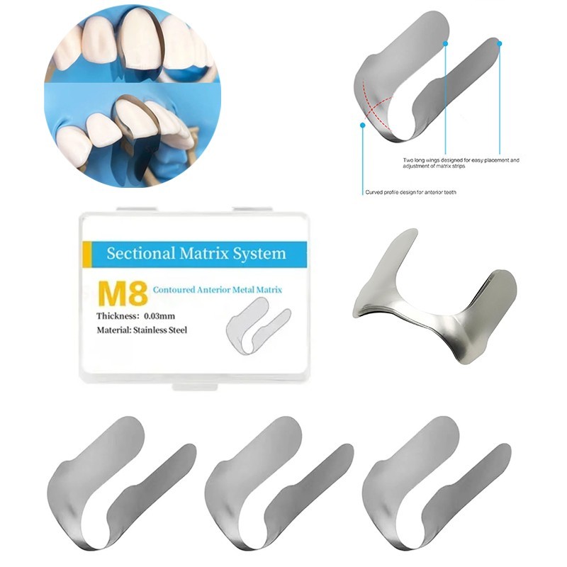 30x Dental Anterior Matrix Bands Proximal Anterior Strips Twin Anterior Matrices