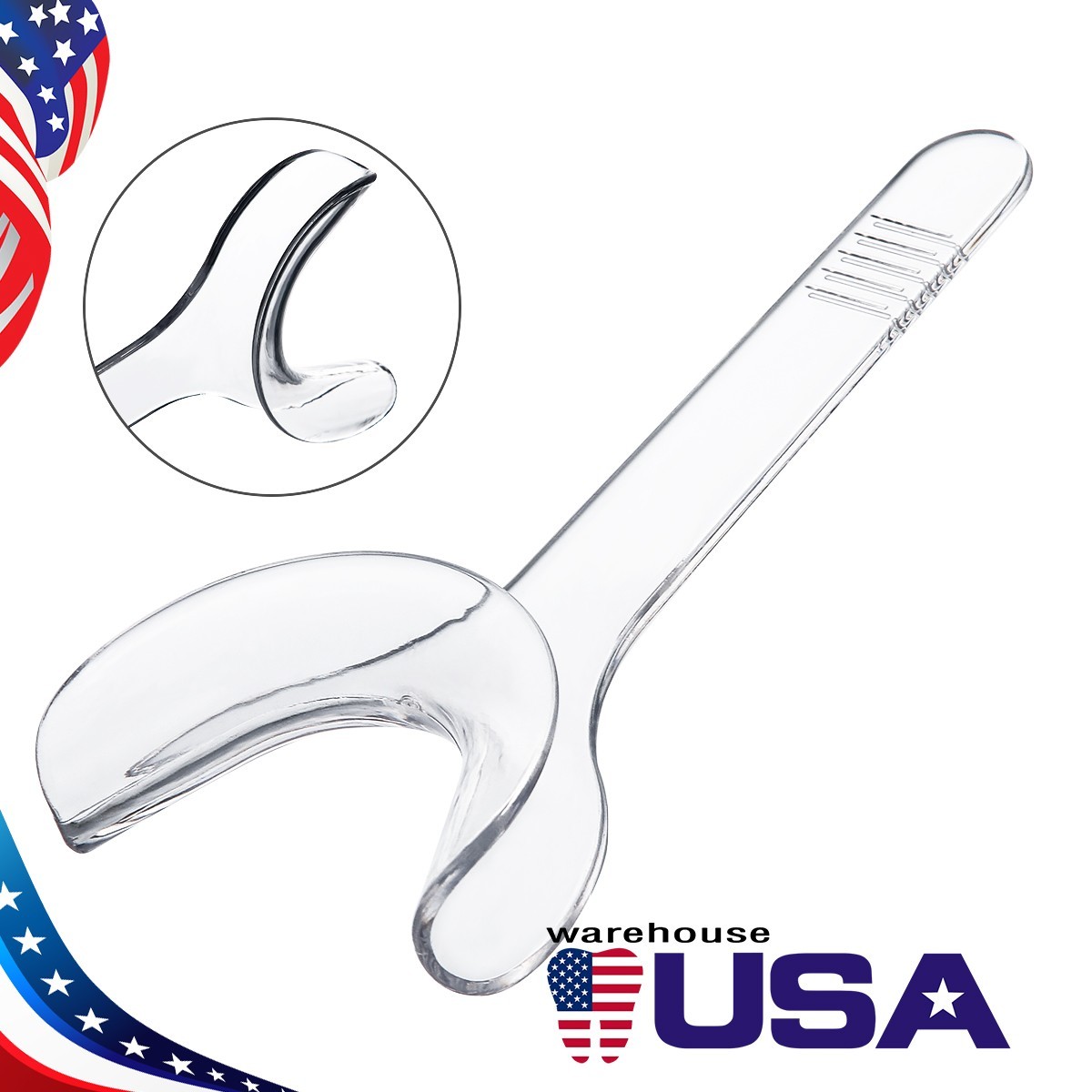 10pcs/packs Dental Autoclavable Lip Cheek Retractor T-shape Mouth Opener Clear