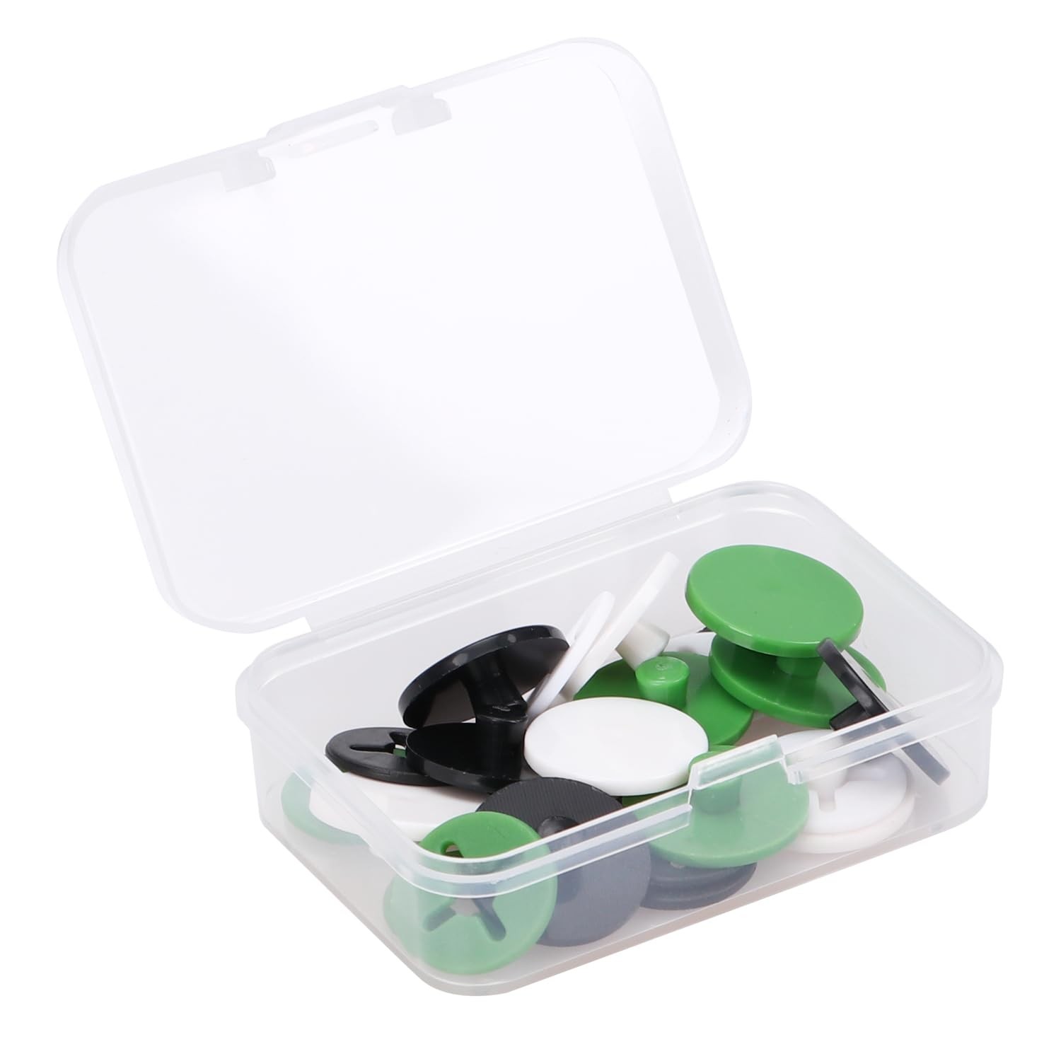 Aruicheng Running Bib Clips 12Pcs Race 1.7 cm/0.67 inch, Green,Black,White