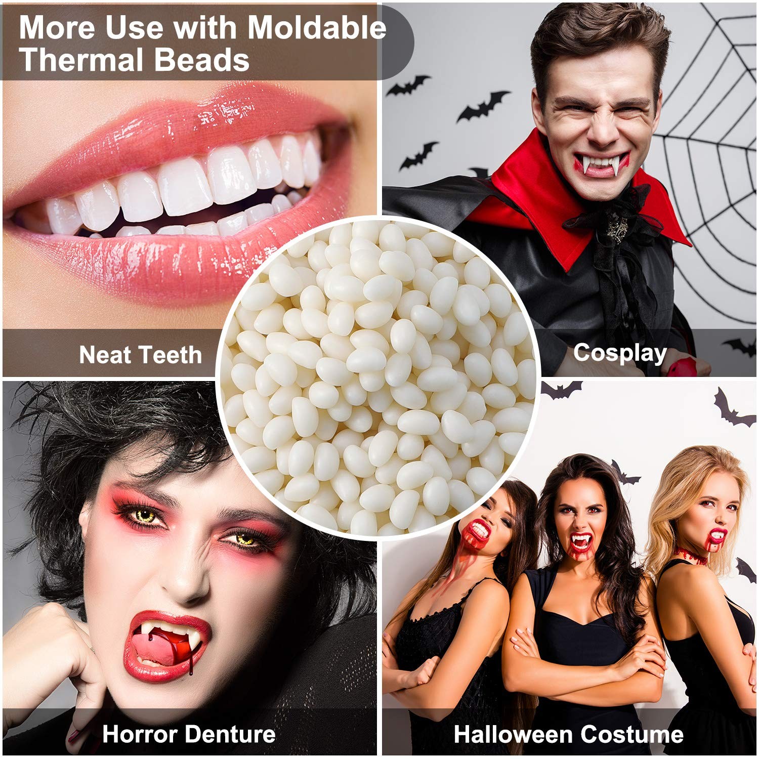 Nuanchu 100g Tooth Repair Kit Moldable Beads 3.52 Ounce (Pack of 1), White