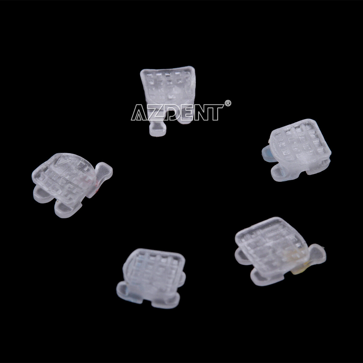AZDENT Dental Orthodontic Ceramic /Metal Brackets Braces Roth 0.022 Hooks 3 4 5
